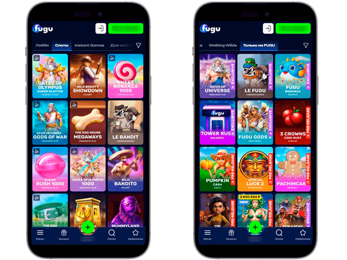 Слоты от Fugu Casino