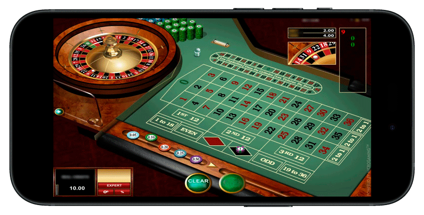 Интерфейс игры в рулетку