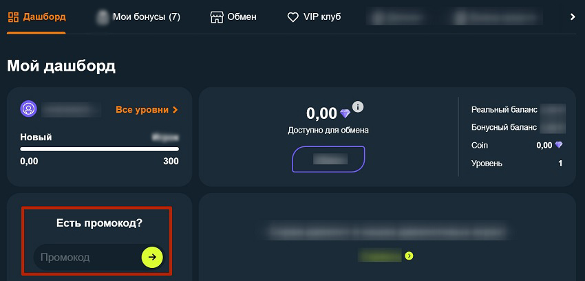 Строка для бонусного кода
