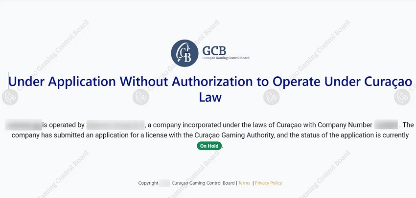 Информация о разрешении Кюрасао