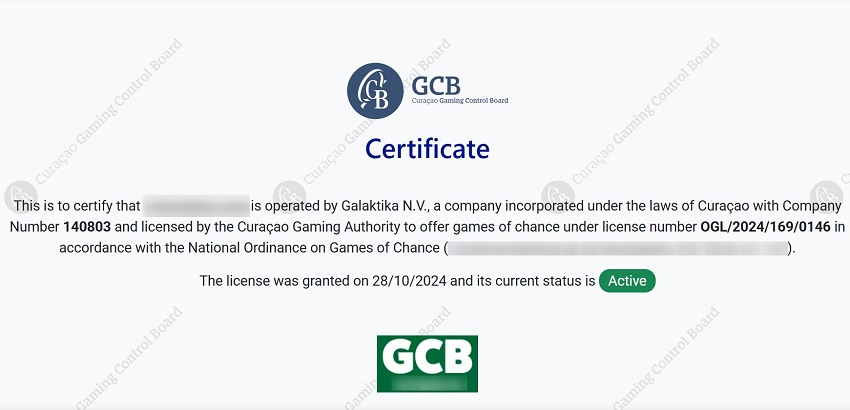 Разрешение от комиссии Кюрасао