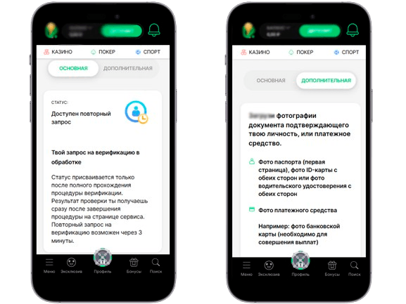 Анкета верификации